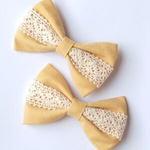 Handmade Cotton Lace Bow Hair Pin