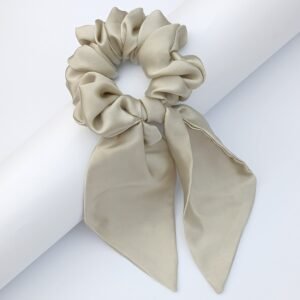 Handmade Silver Birch Silk Tail Scrunchie