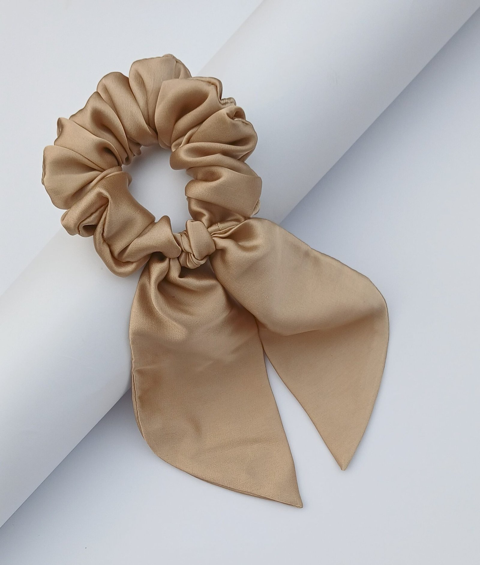 Handmade Skin Silk Tail Scrunchie