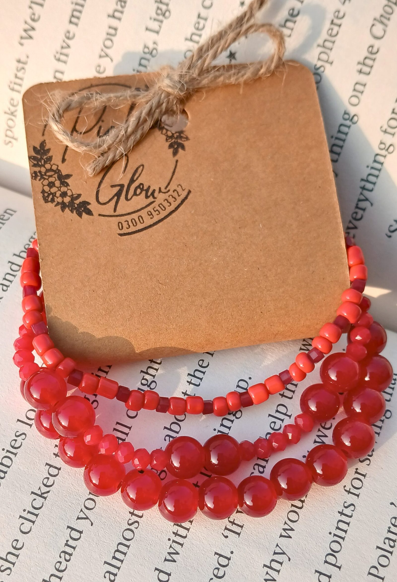 Handmade Shades of Rubies Bracelet - Image 2