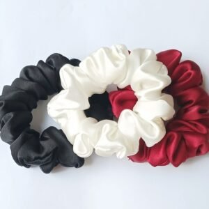 Handmade Silk Scrunchie Set (Pack of 3)