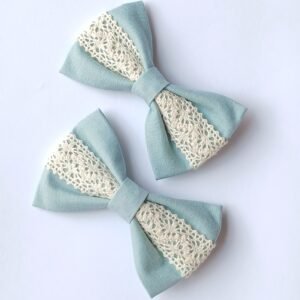 Handmade Cotton Lace Bow Pin