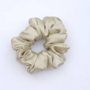 Handmade Silver Birch Silk Scrunchie