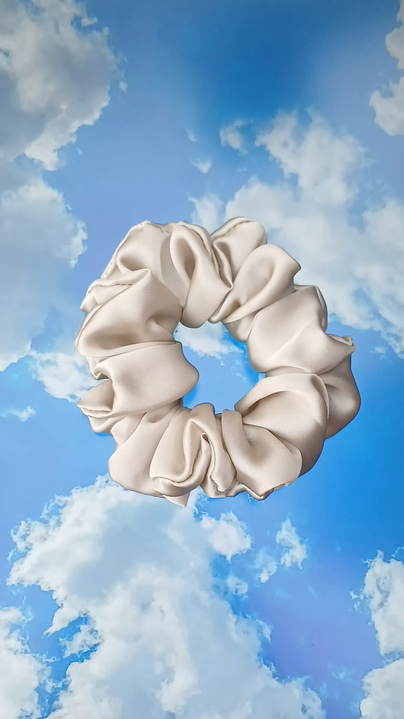 Handmade Silver Birch Silk Scrunchie - Image 2