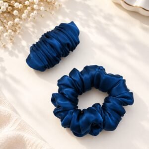 Handmade Lava Silk French Barrette Clip with Scrunchie
